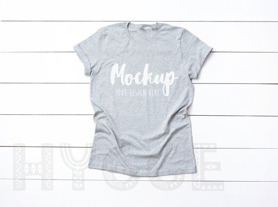 Bella Canvas 3001 Athletic Heather T Shirt Mockup Basic Etsy
