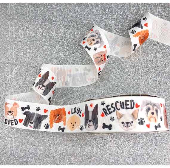 Grosgrain Ribbon Labrador Retriever Dogs Breeds I Love Labradors Rescue 7//8/"