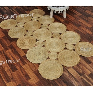 5X8 Natural Jute Rug ON SALE, 5X5 Hand Woven Jute Rag Rugs for Bedroom, Boho Braided Modern Jute Area Rug 9X12 for Living Room On SALE