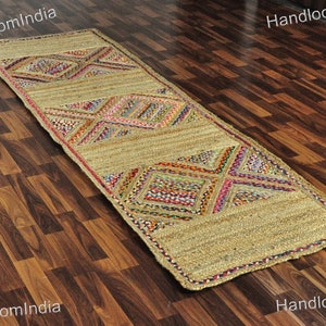 2X8 Braided Hallway Runner, Natural Jute Fiber 2.5X10 Entryways Rug Runner, Decorative Dining Room Rugs Carpet 3X6 ft, Patio Area Rug
