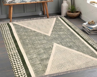 Alfombra lavable a máquina, alfombra de algodón estampada, alfombra lavable, alfombra orgánica lavable, alfombra lavable para áreas grandes, alfombras lavables para interiores, alfombra de cocina de algodón