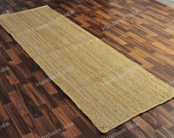 Rustic Jute Entryway Rug | Natural Hallway Carpet | Eco-Friendly Farmhouse Rug