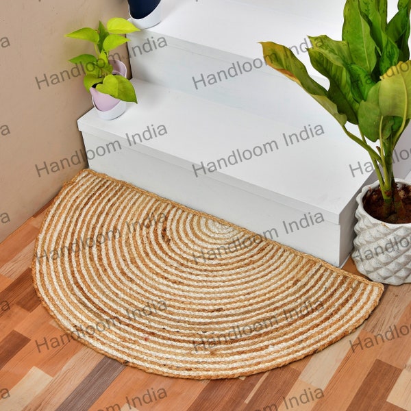 Half Circle Jute Door Mat Etsy