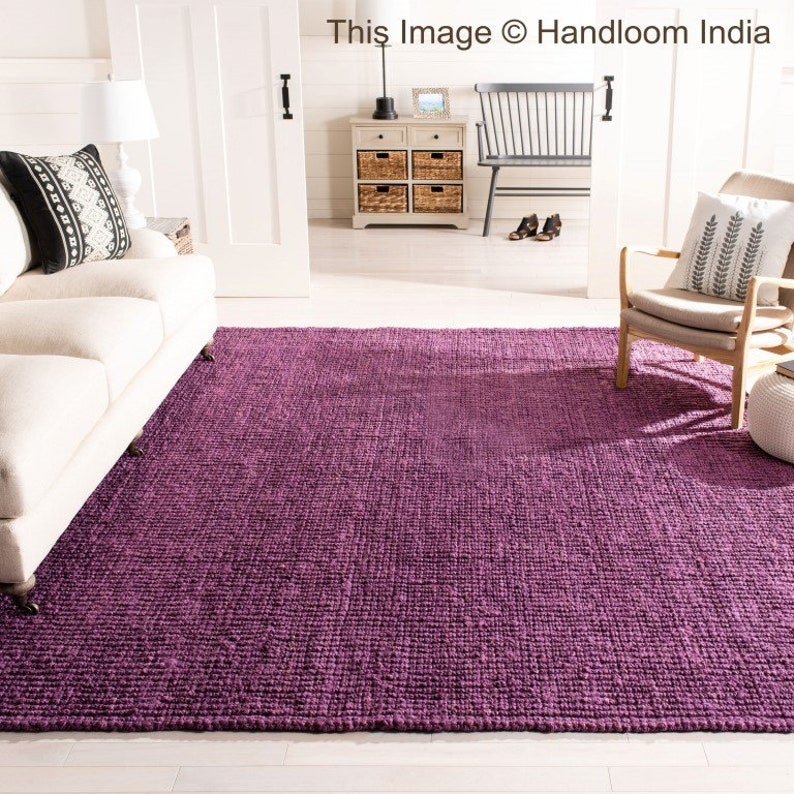 Purple Braided Area Rugs 5 X 7 for Living Room Handwoven 4 X Etsy