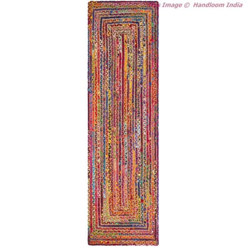 Braided Hallway Runner Hand Woven Indoor Area Rug Living Etsy