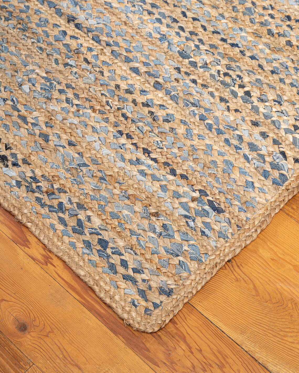 Soft Reversible 8 X 10 Braided Denim Jute Living Room Rugs Etsy