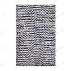 Hand Loomed Rug, Denim Tufted Rug, Woven Scandinavian Rug, Blue Braided Rug, Denim Rug, 5x7 Hand Knotted Rug for Living Area, Hallway Runner