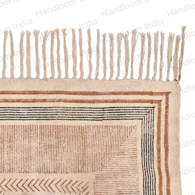Machine Washable Rug, Block Printed Rug, Hallway Rug, Entryway Runner, Kitchen Rug, Bedside Rug, Hand Washable Rug, Rug for Dining Table