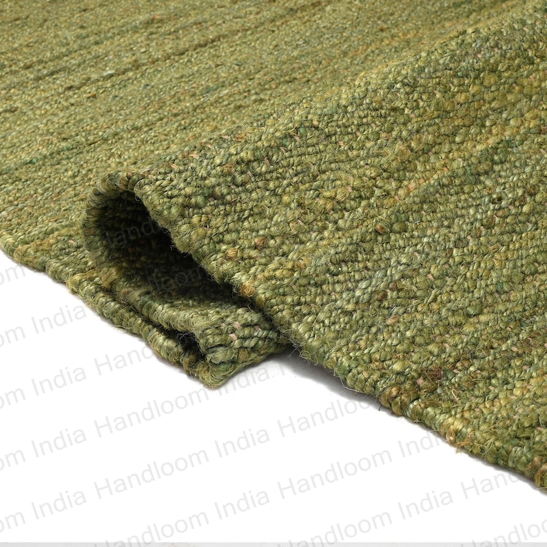 Green Stair Runner, Stair Treads, Woven Hall Runner, Hemp Jute Runner, Large Entry Runner, Long Jute Runner, Sisal Rug Runner, Hemp Runner