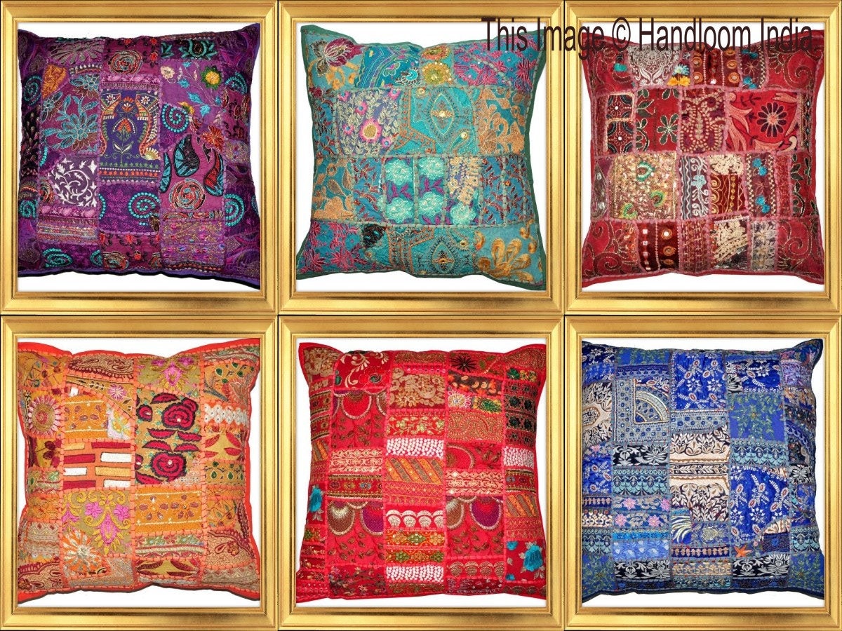 Assorted Set 5 Square Floor Cushions 24 X 24 Wholesale Set Etsy