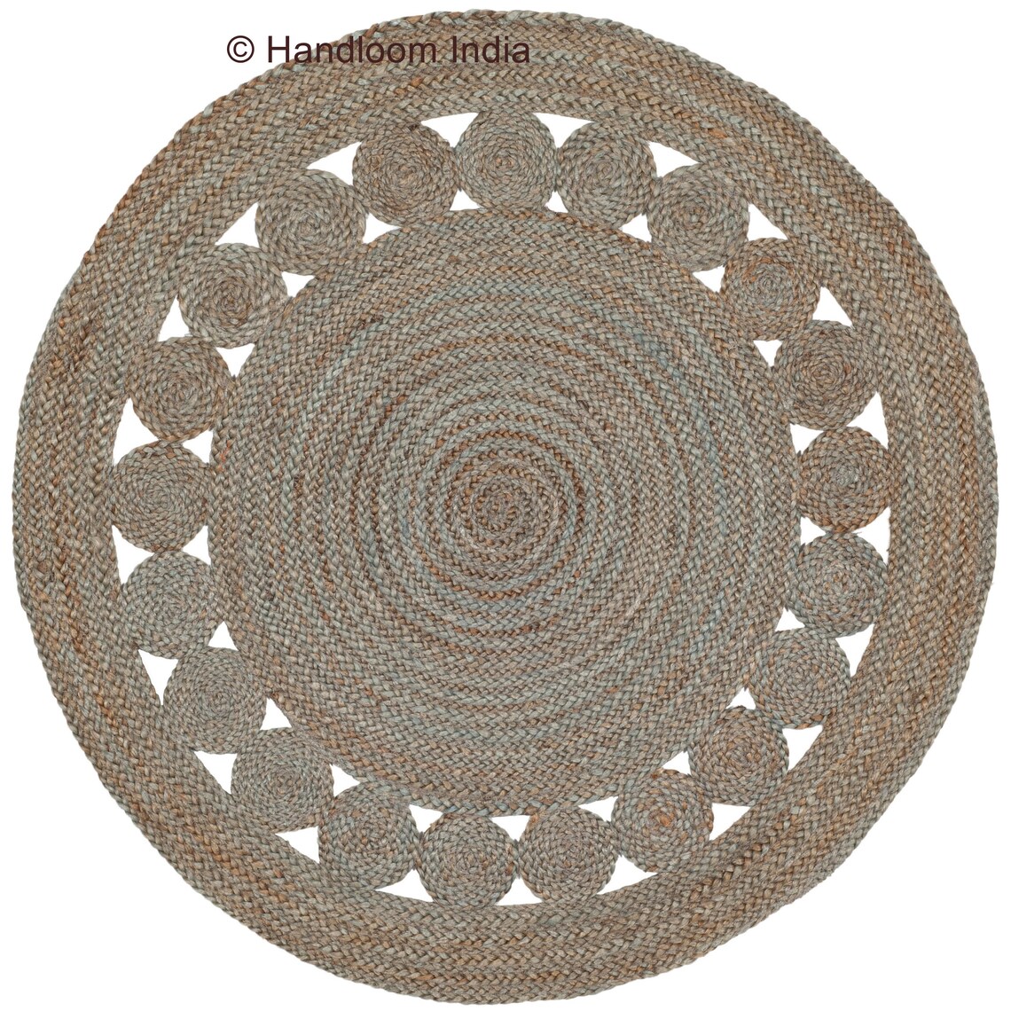 Gray Braided Jute Rugs for Dining Room HandBraided Round Etsy