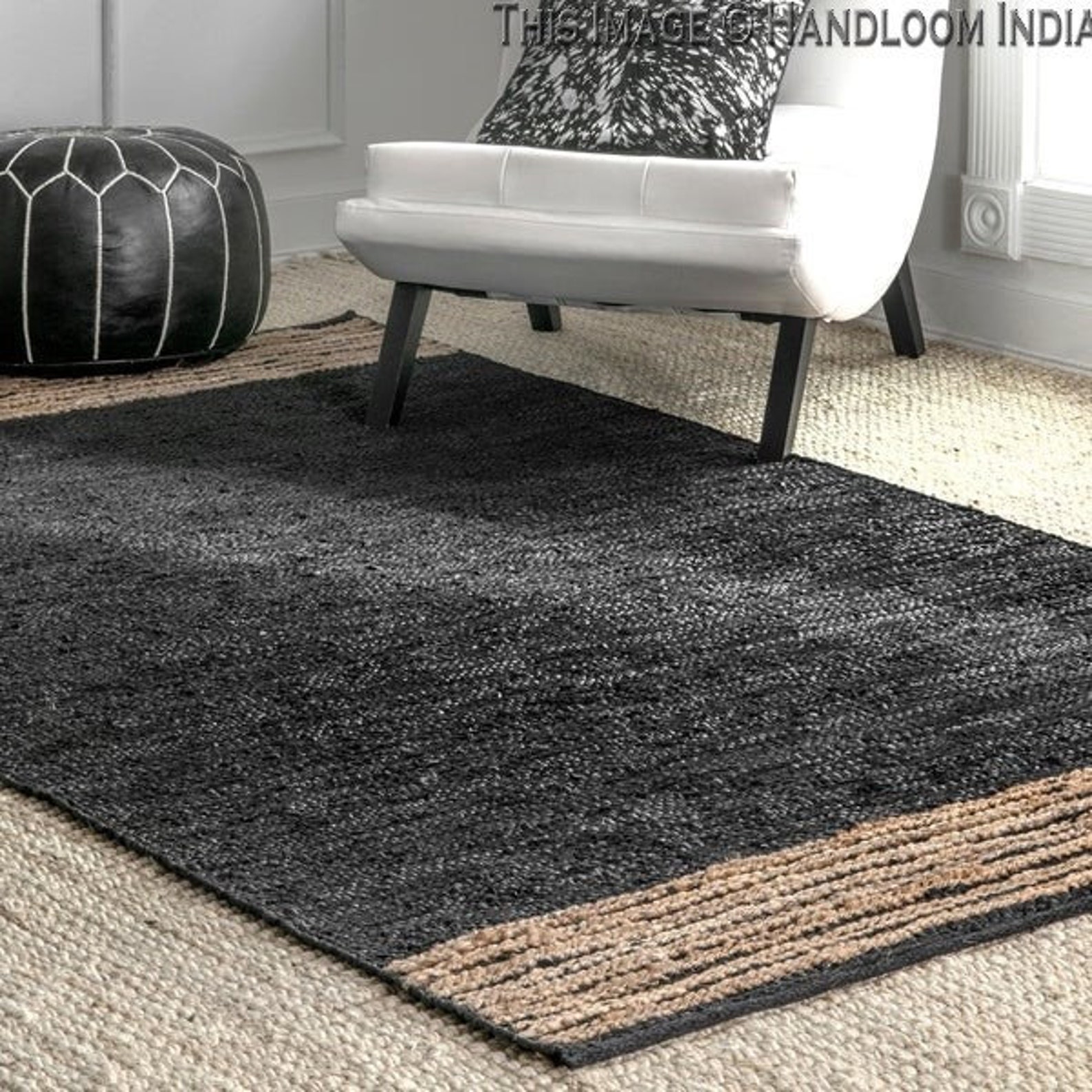 Natural Jute Braided Area Rugs for SALE 5 X 7 Reversible Hand Etsy