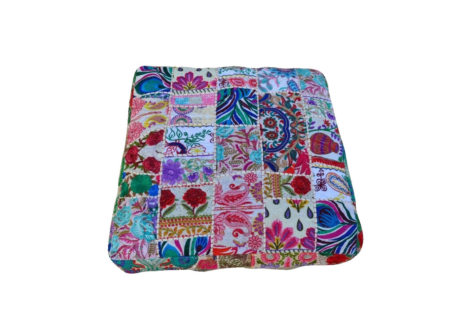 24 X 24 Extra Large White Square Floor Cushion Cover Bohemian Etsy