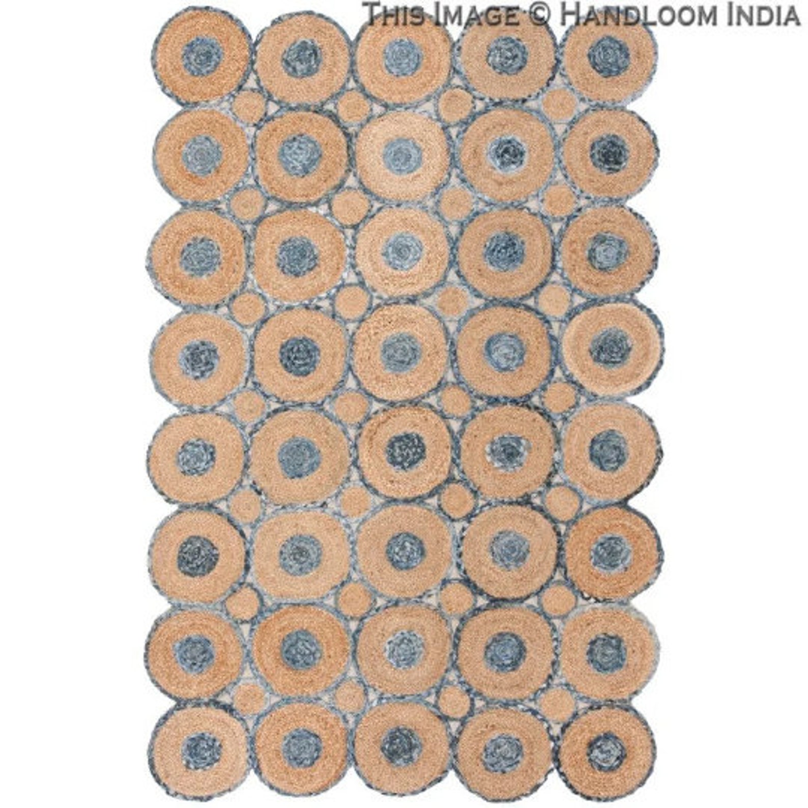 Denim and Jute Rug Denim Blue Rug 4x6 Natural Jute Rug Etsy