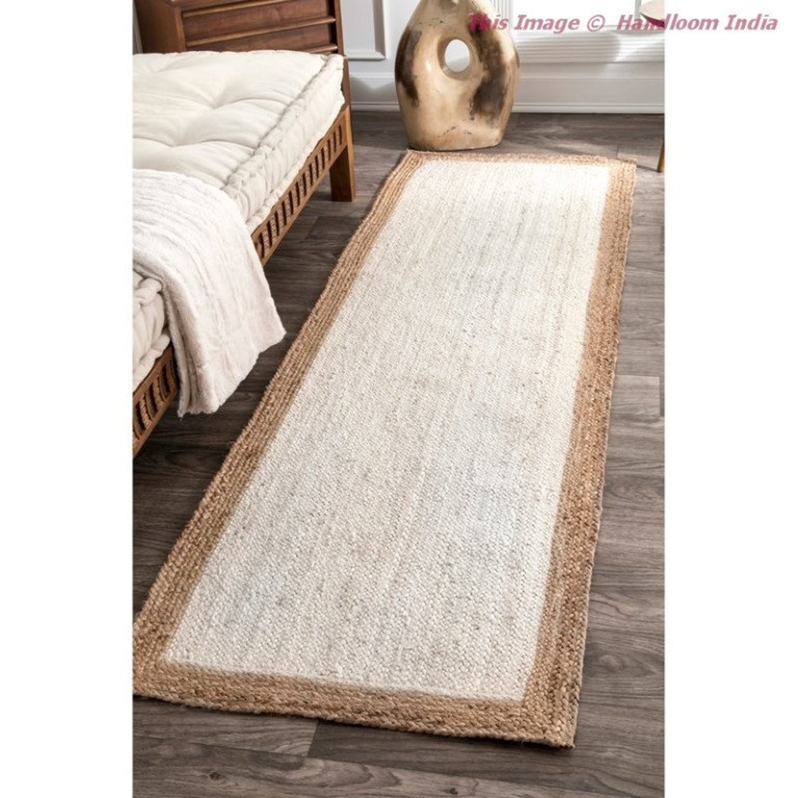 Braided Jute Hallway Runner Premium Quality Handwoven Area Etsy