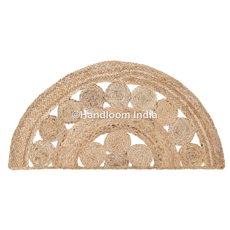 Braided Half Circle Jute Rug for Living Room 5 X 5 Ft Braided Etsy