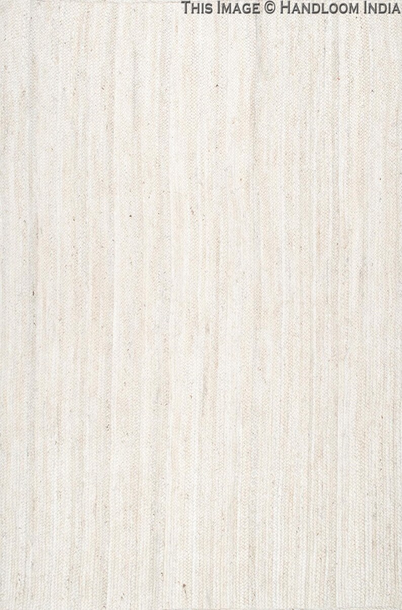 Braided 5 X 8 White Area Rug for Living Room Bohemian 6 X 6 Etsy