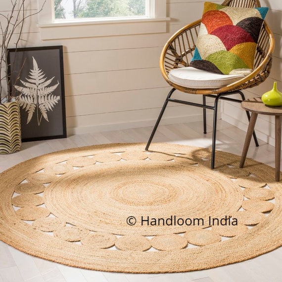 Comprar Alfombras antiguas Ar, alfombra redonda de yute trenzada hecha a  mano, decoración de suelo, alfombra redonda de yute/alfombra de suelo