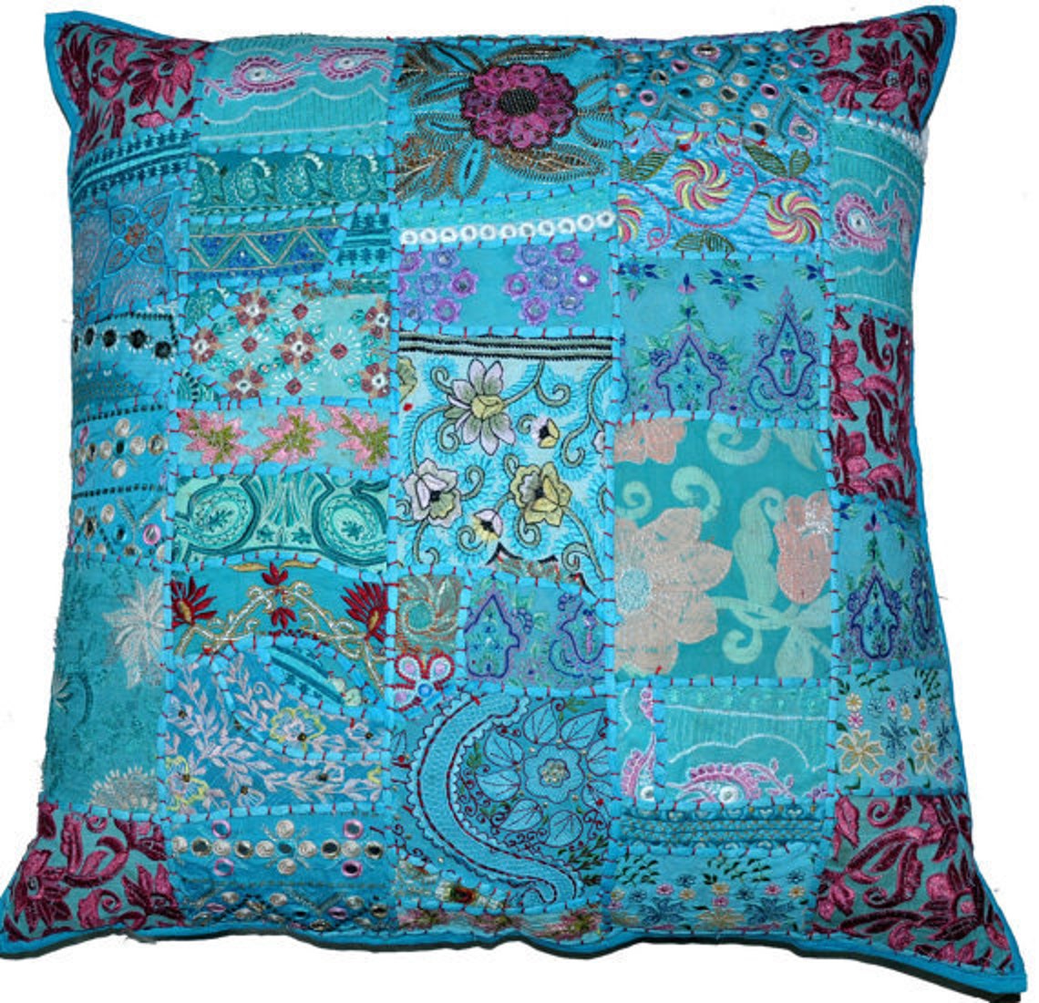 20 X 20 Large Blue Decorative Bed Pillows Throw Pillows for Etsy