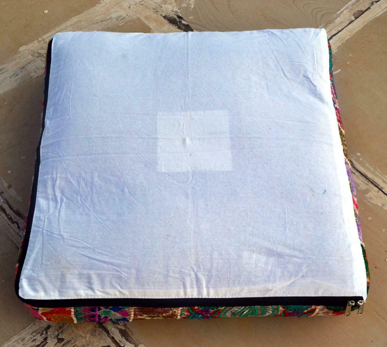 24 X 24 Extra Large White Square Floor Cushion Cover Bohemian Etsy