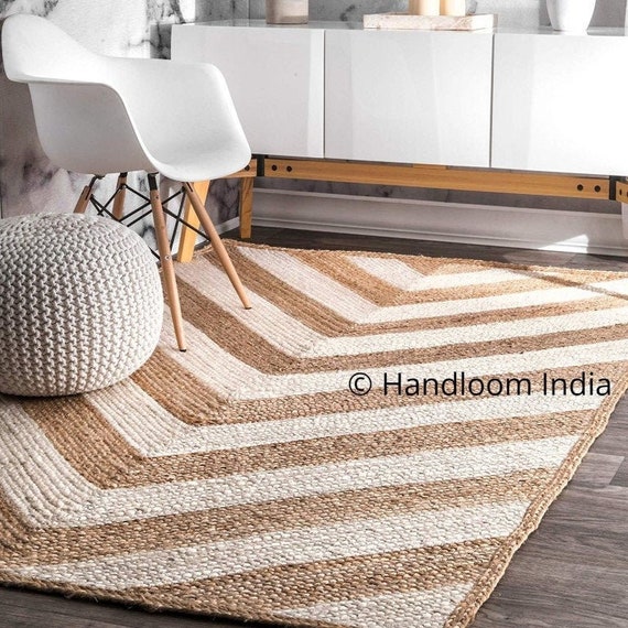 Soft Jute Rug 100 Organic Braided Jute Area Rug Natural Etsy
