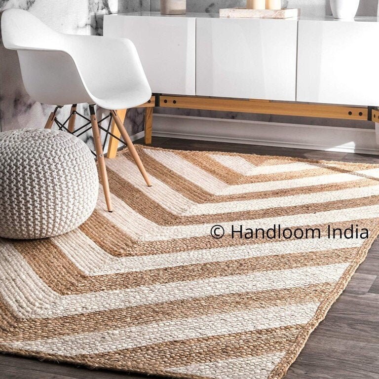 Soft Jute Rug 100 Organic Braided Jute Area Rug Natural Etsy