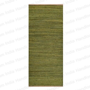 Green Stair Runner, Stair Treads, Woven Hall Runner, Hemp Jute Runner, Large Entry Runner, Long Jute Runner, Sisal Rug Runner, Hemp Runner