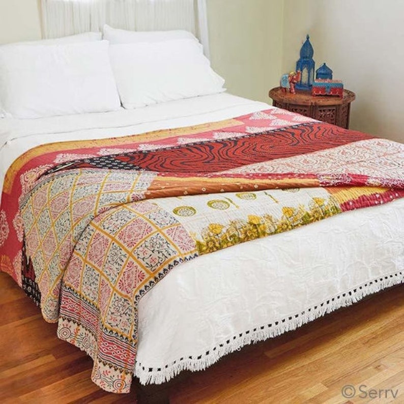 Wholesale Set of 10 kantha quilts Queen kantha throw Etsy