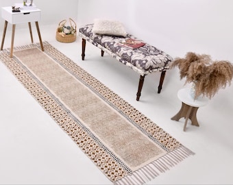 Washable Cotton Runner Rug Hall Runner Entry Rug, Yoga Mat Staircase Runner, Cotton Runner Carpet Machine Washable Rug Bath Mat Kitchen Rug