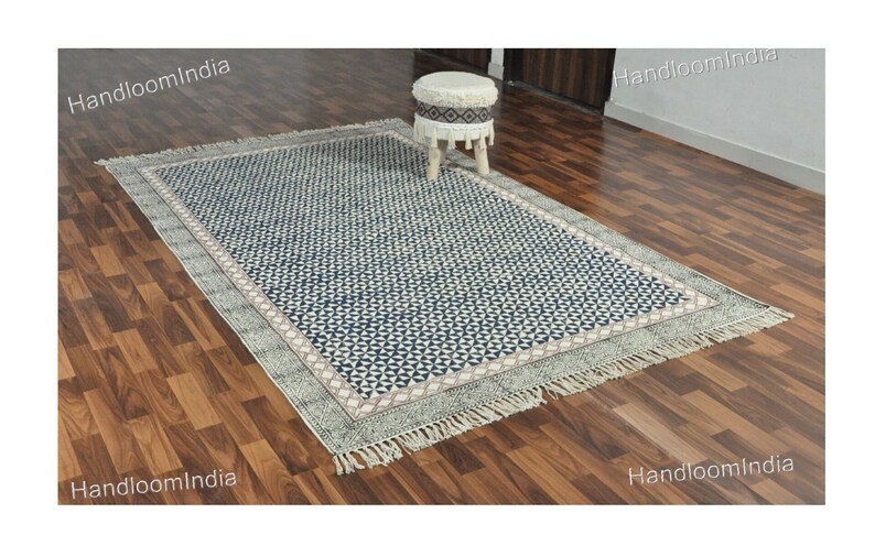 Washable Rugs, Extra Large Rug for Living Room/Bedroom/Dining Room, Washable Cotton Rug, Machine Washable Rug, Woven Kitchen Carpet