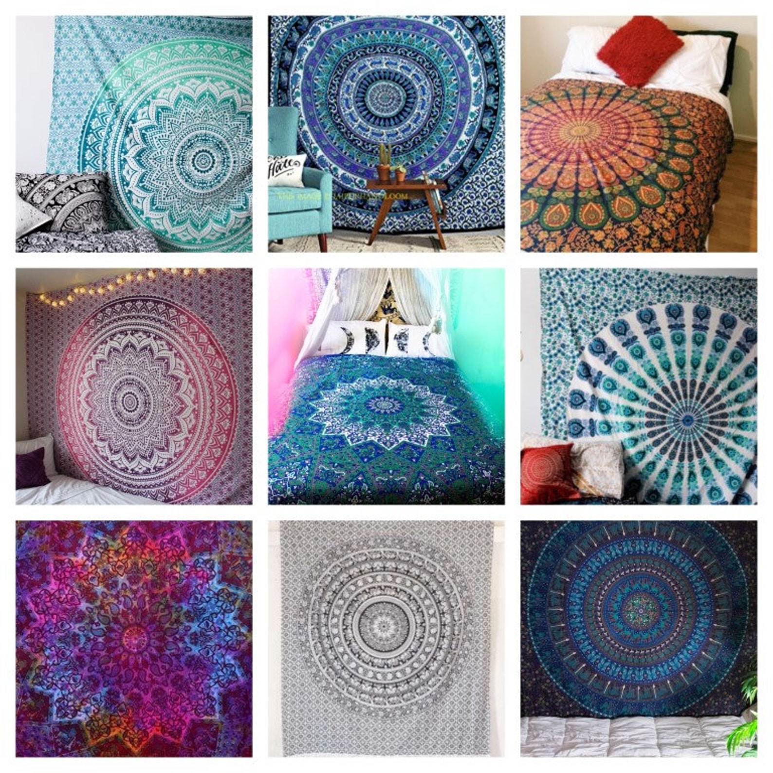 Wholesale Mandala Tapestry Tapestries Wall Hanging 100 Cotton Etsy