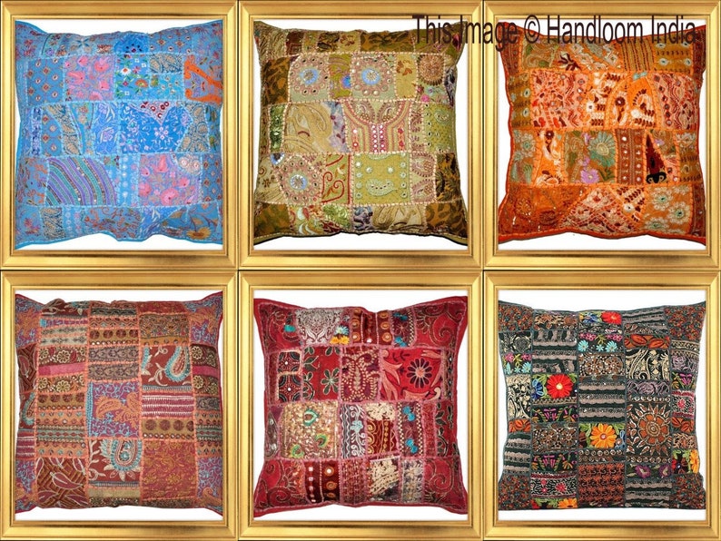 Assorted Set 5 Square Floor Cushions 24 X 24 Wholesale Set Etsy