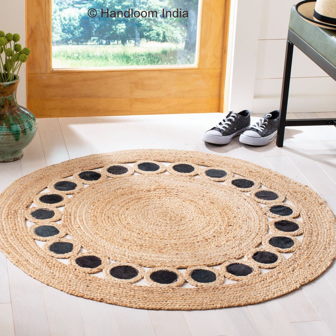 Braided Round Rugs 5 X 5 Feet Natural Jute Living Room Rugs Etsy