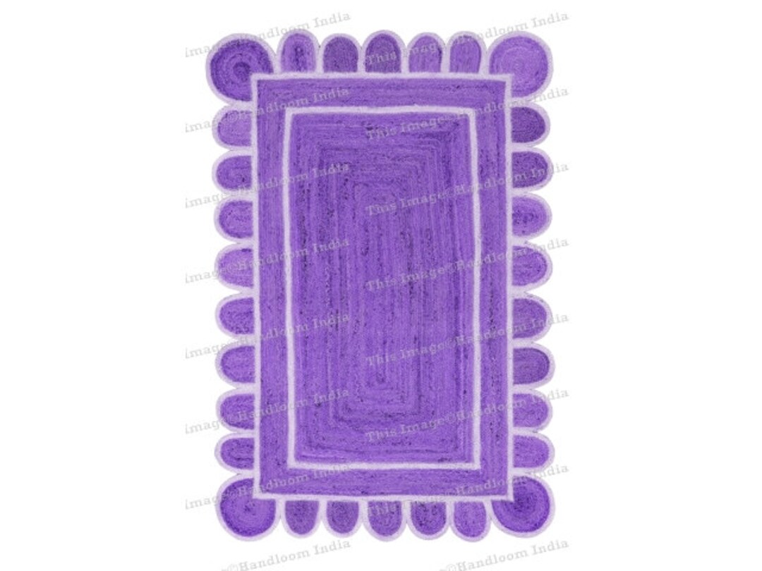 Scallop Jute Rug for Living Room 5x8 Best Home Rugs ON SALE Etsy