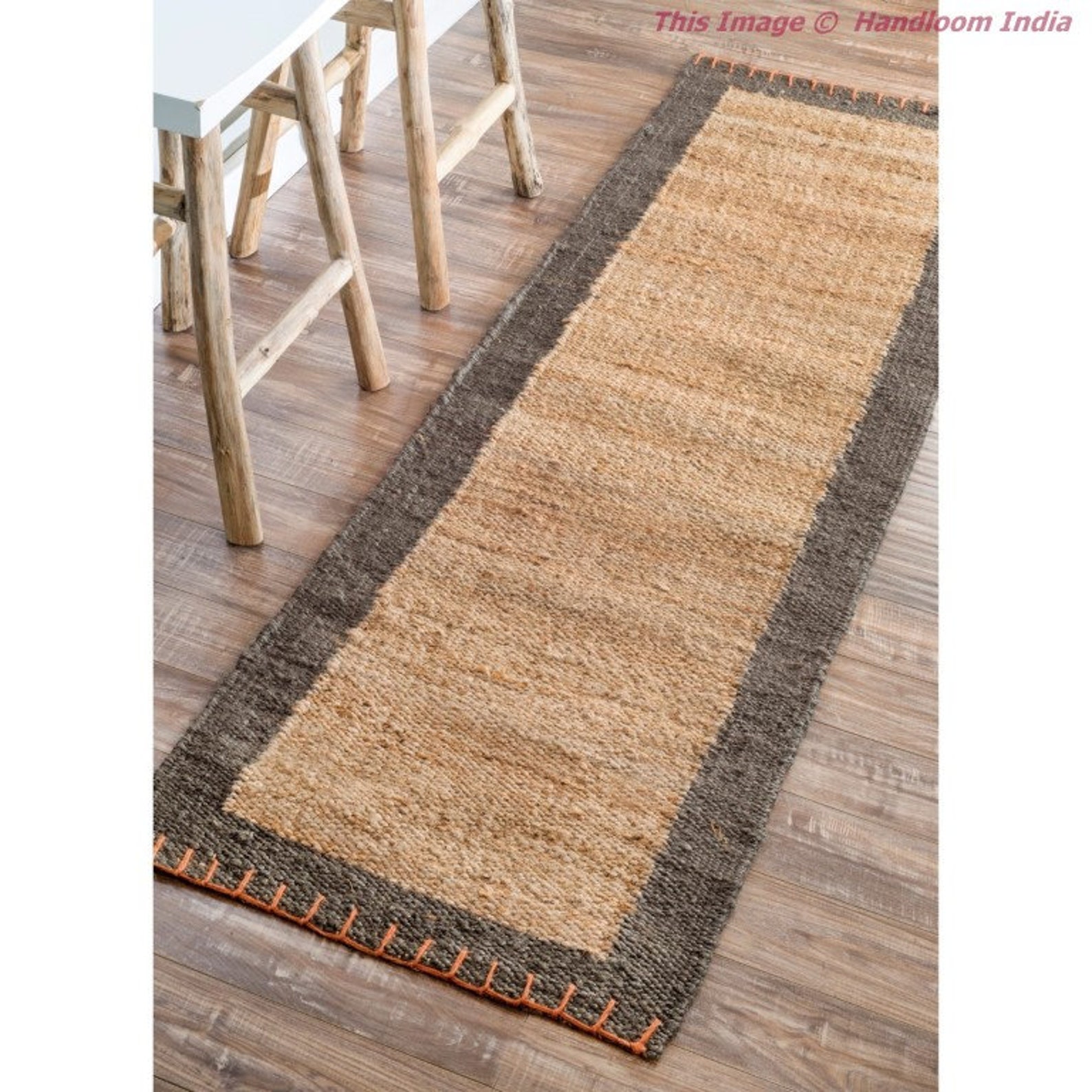 Bohemian Living Room Rug Runner Hand Braided Hallway Runner Etsy