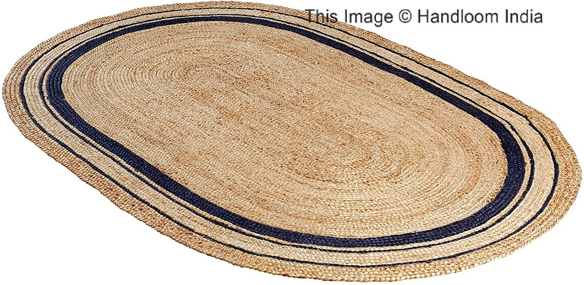 Handwoven Natural Jute Oval Area Rugs for Kitchen 4 X 6 Etsy