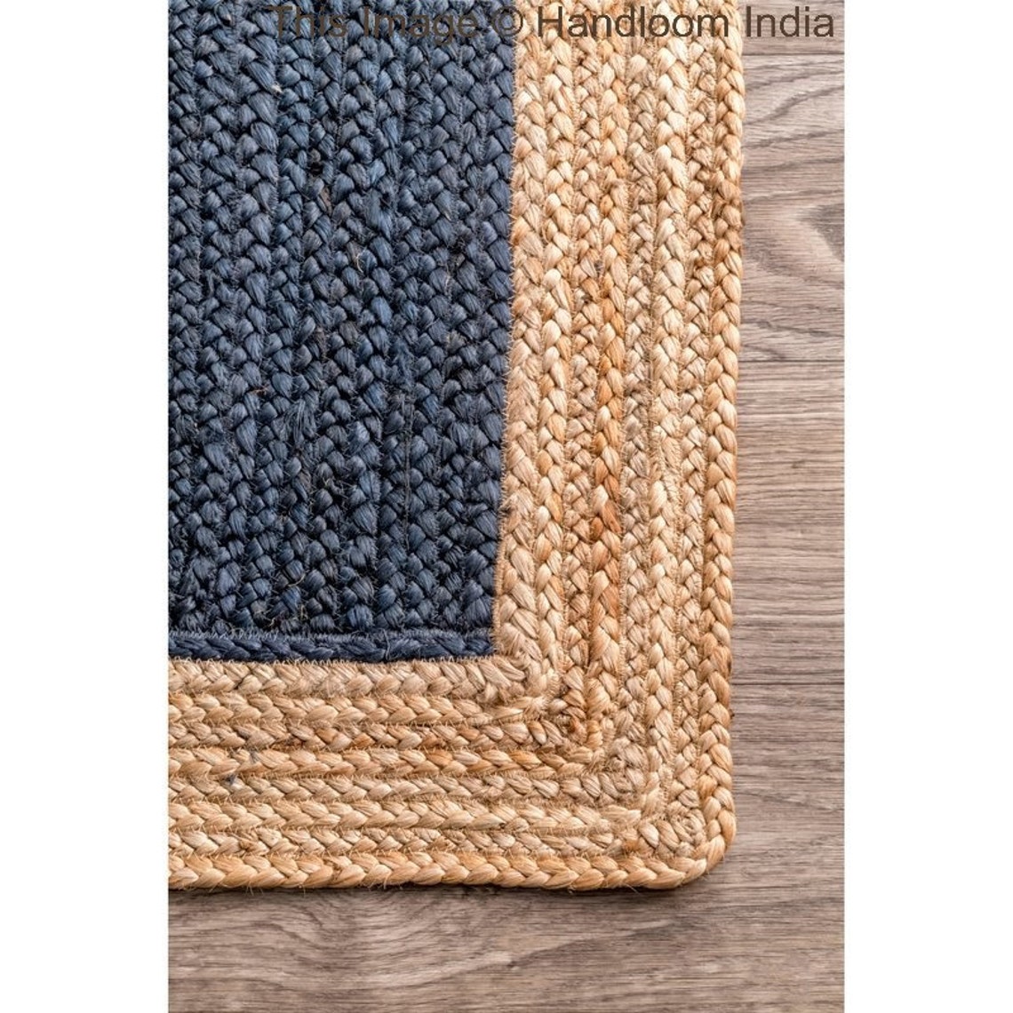Navy Blue 6 X 6 Braided Square Rugs for Bedroom on SALE - Etsy