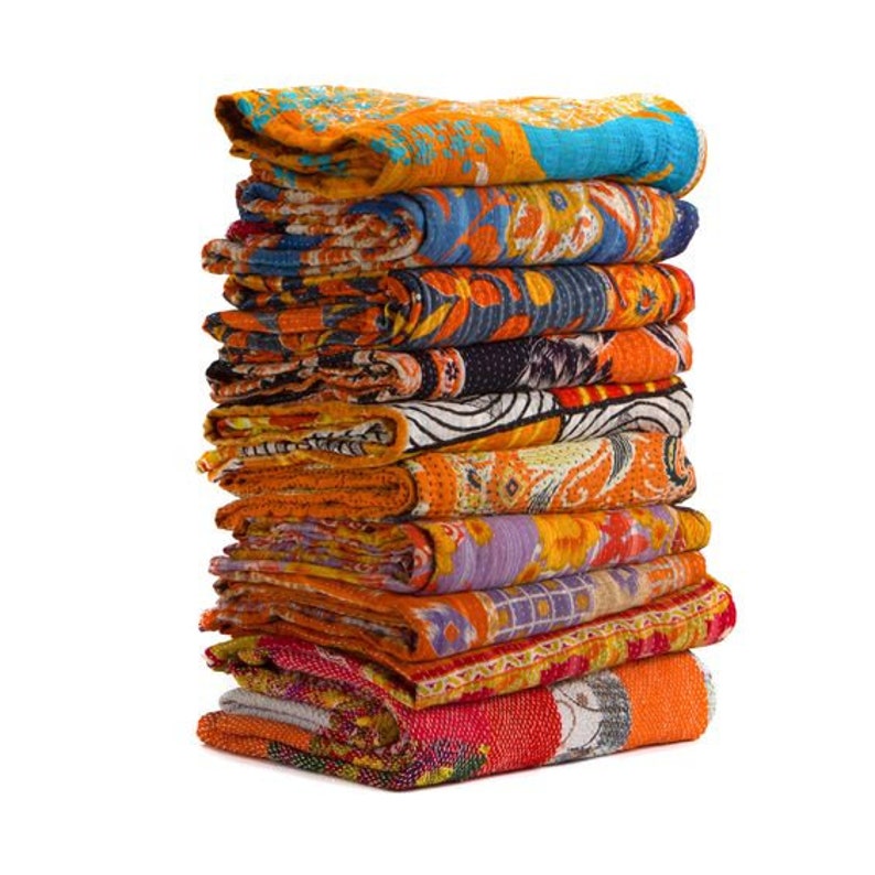 Indian Kantha Quilts Wholesale lot of 100 pcs Reversible Etsy