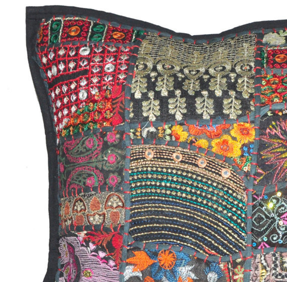 24 Extra Large Floor Cushions Indian Embroidered Throw Etsy