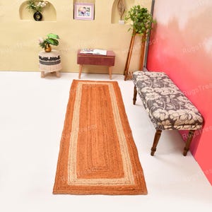 Tappeto in juta effetto erba marina per corridoio, tappeto in juta per ingresso, tappeto intrecciato per cucina, tappeto boho per scale, tappeto personalizzato per comodino, tappeto morbido per il bagno