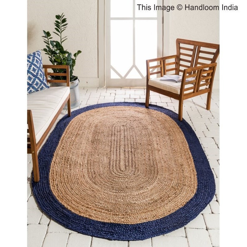 HandBraided 6 X 8 Oval Area Rug for Living Room Decoration Etsy