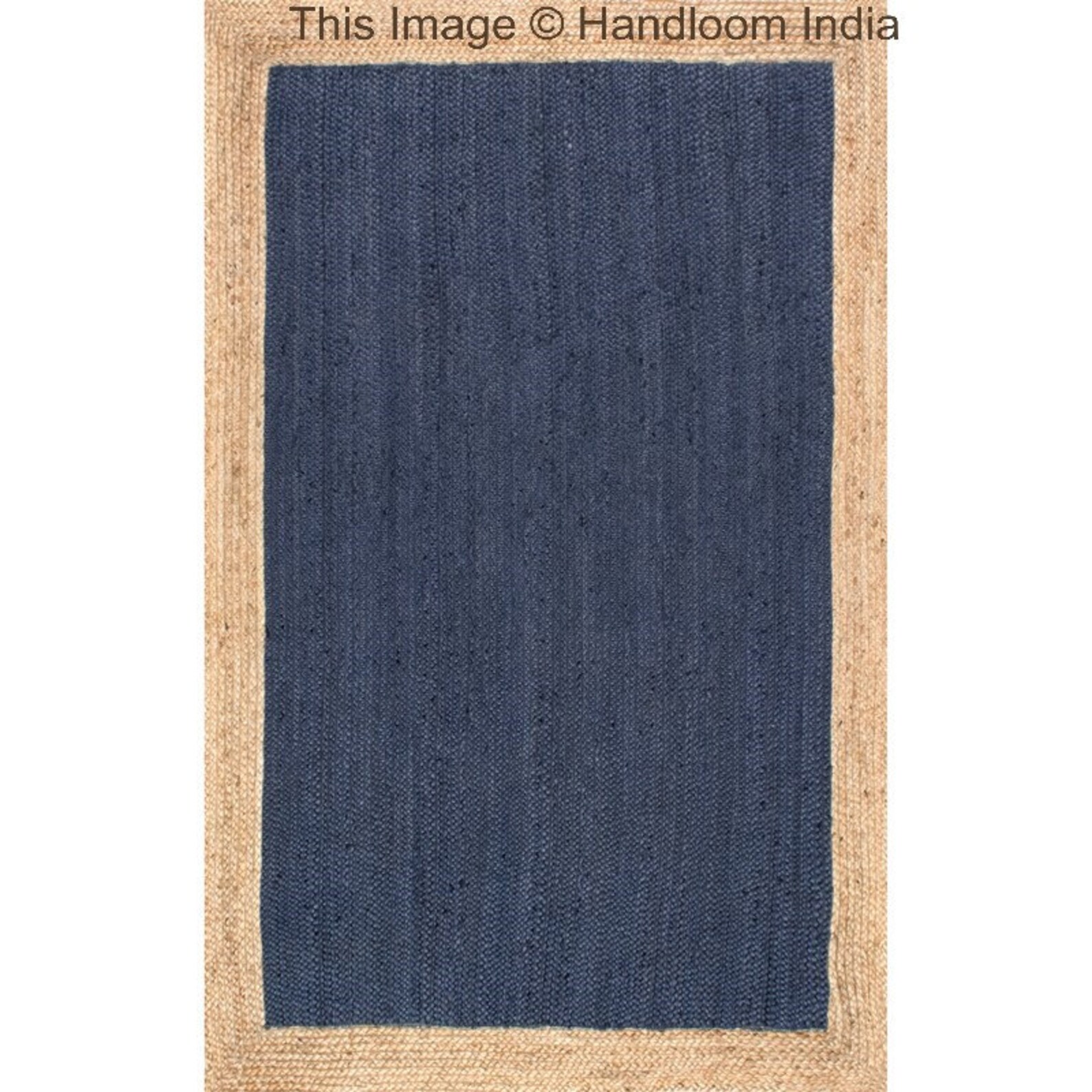 Navy Blue 6 X 6 Braided Square Rugs for Bedroom on SALE - Etsy