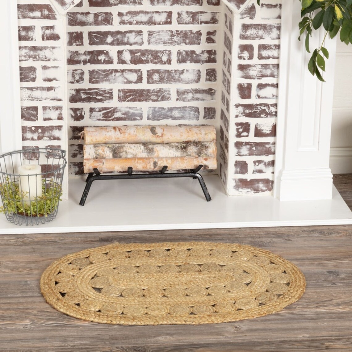 Natural Jute Braided Scalloped Oval Area Rug for Living Room 8 Etsy