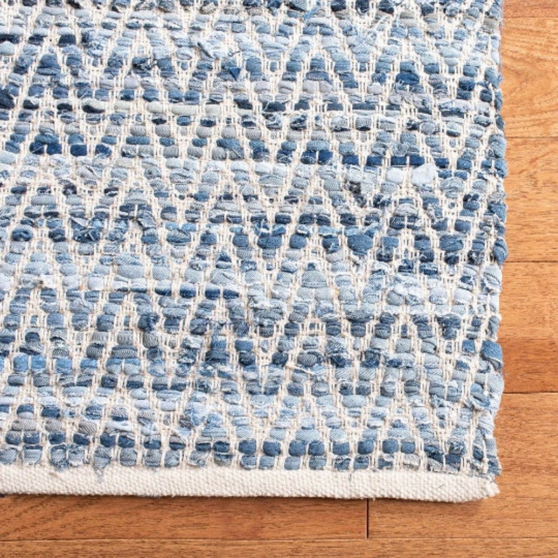 Handloomed Rug Hand Loomed Rug Denim Tufted Rug Woven Scandinavian Rug - Etsy