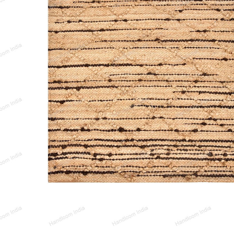 Loomed Hemp Rug, Woven Jute Rug, Braided Area Rug, Natural Jute Rug, Hand Knotted Rug, Pet Friendly Rug, Antique Pattern Rug, Bath Rug