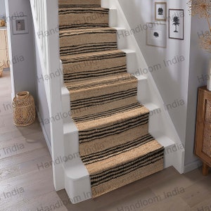 Stair Runner, Jute Runner, Runner Rug, Non Slip Stair Rug, Seagrass Stair Carpet Runner, Custom Stairs Rug, Stair Treads, Runner for Hallway