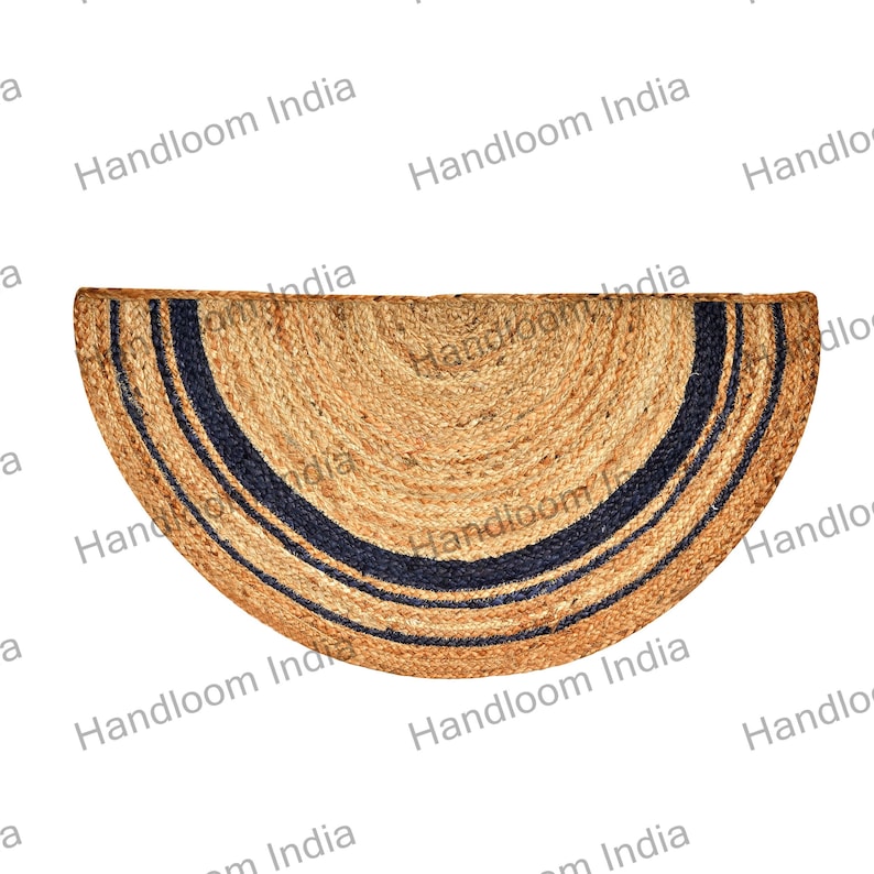 Half Round Jute Rug, Half Moon Doormat, Jute Entryway Rug, Half Circle ...