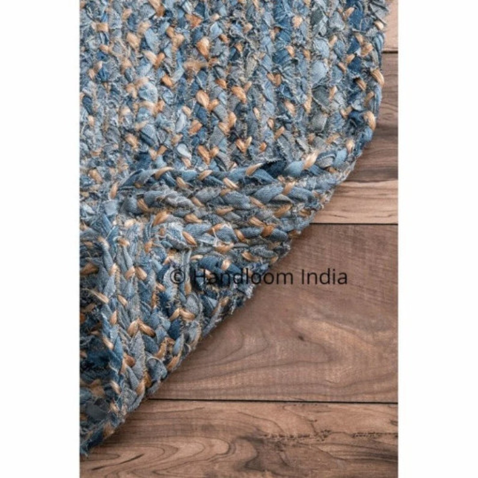 Blue Denim RAG RUG Denim Rug Runner Denim Jute Rug Woven Etsy