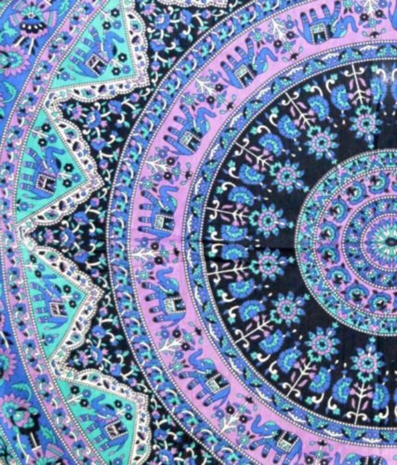 Trippy Tapestry Psychedelic Dorm Room Tapestry Boho Mandala Etsy