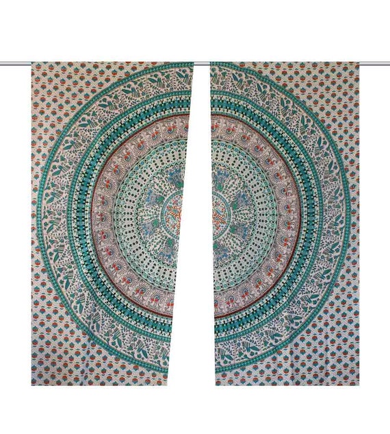 Magical Night Mandala Curtains Dorm Room Window Hanging Boho Etsy